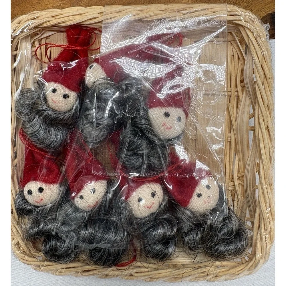 IKEA Elves Santa Mini Kotte Christmas Set of 18 Bearded Mini Gnome Ornaments